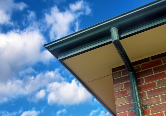 house roof details over sky